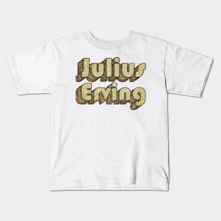 Julius Erving // Vintage Rainbow Typography Style // 70s Kids T-Shirt